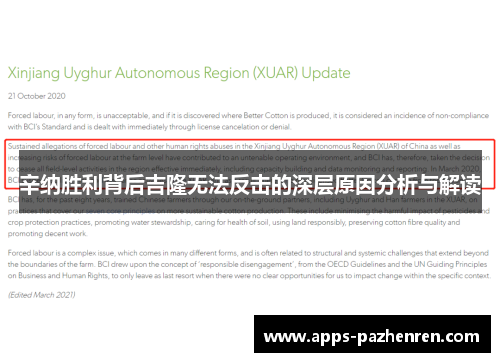 辛纳胜利背后吉隆无法反击的深层原因分析与解读