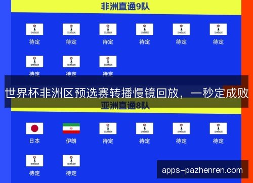 世界杯非洲区预选赛转播慢镜回放，一秒定成败